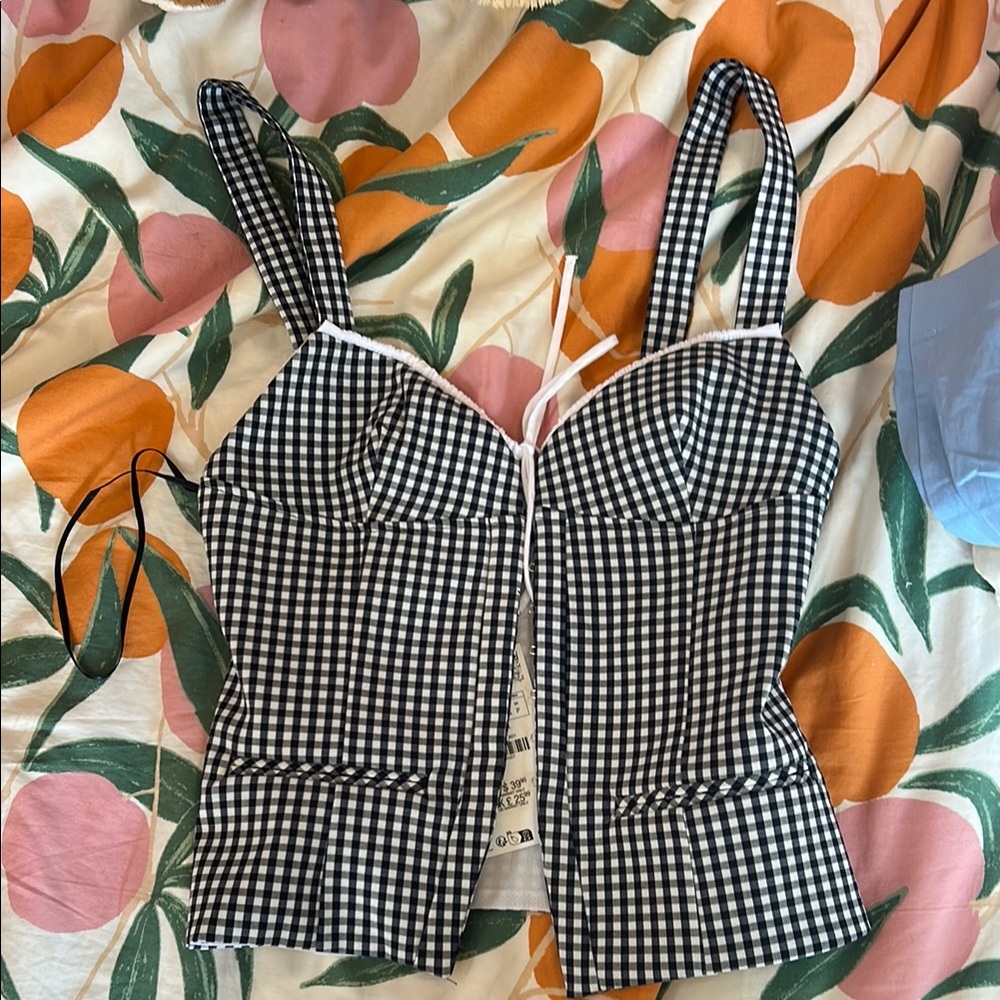 Zara gingham top